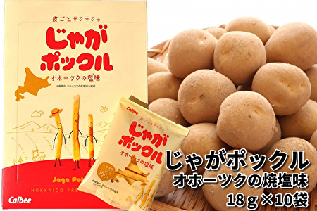 381 じゃがポックル オホーツクの焼塩味 18g×10袋｜北海道網走水産